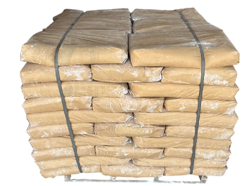 پالت حاوی پاکت‌های 25 کیلویی پودر کربنات کلسیم صنعتی با بسته‌بندی کیسه‌ای منظم و آماده ارسال به سراسر ایران